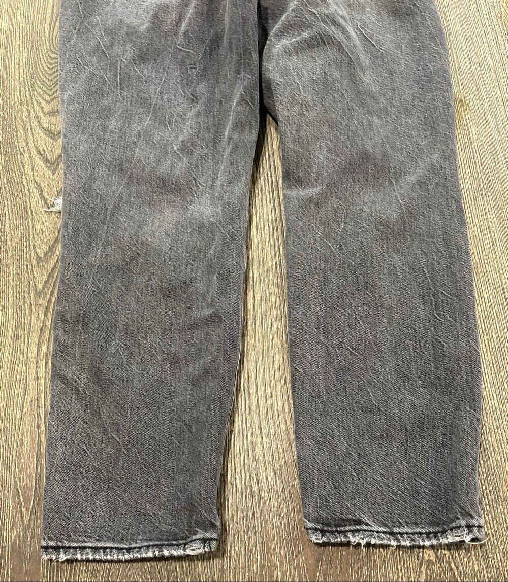 American Eagle Womens Highest Rise Mom Jeans Distressed Denim Dark Grey Size 12 - Picture 11 of 12